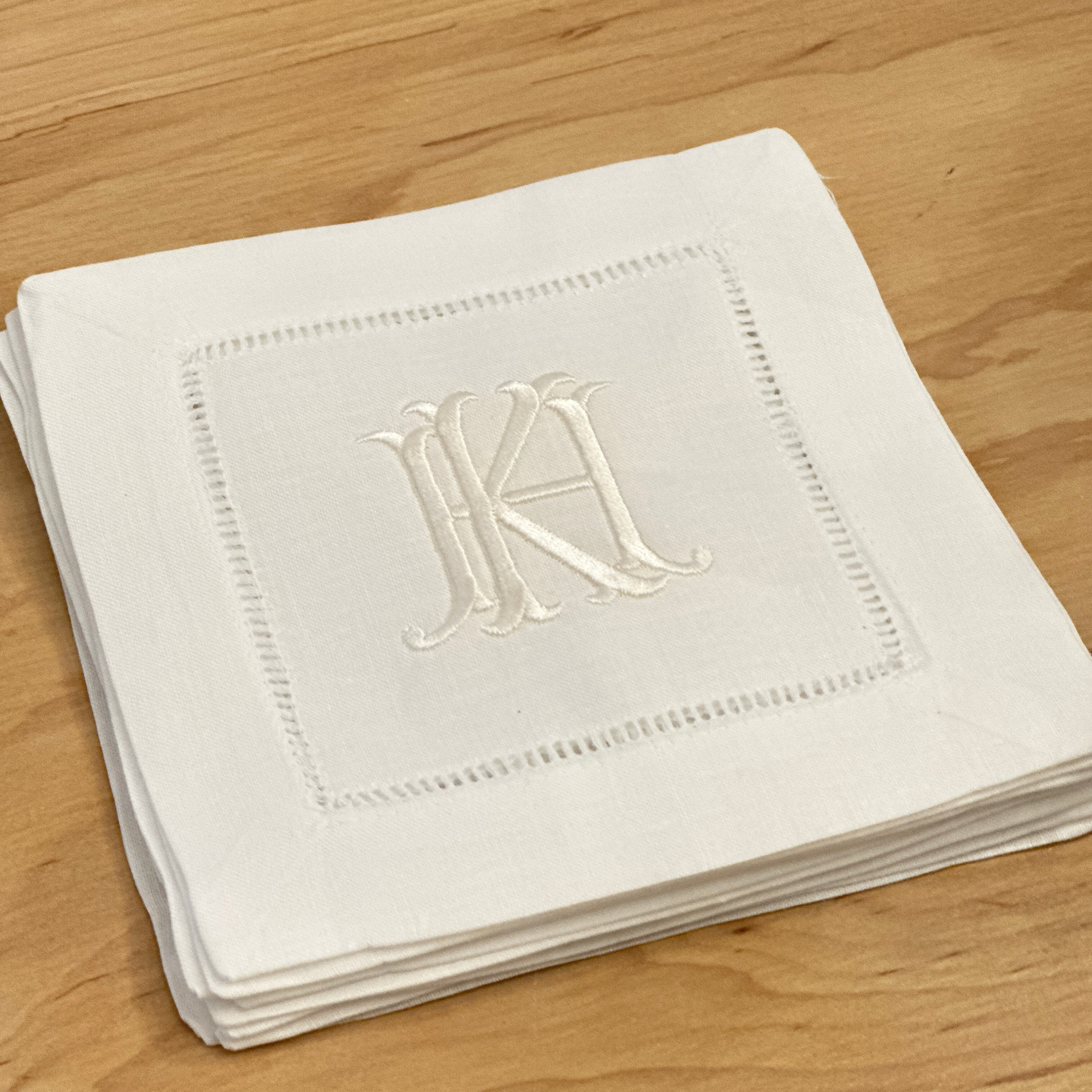 Monogrammed Linen Cocktail Napkins - Monogram Gift - Housewarming - Hostess - Wedding Gift