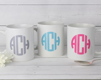 Personalized Coffee Mug - Gift for Coworker - Friend - Teacher - Monogram Mug - Ceramic - Custom - Coffee Gift