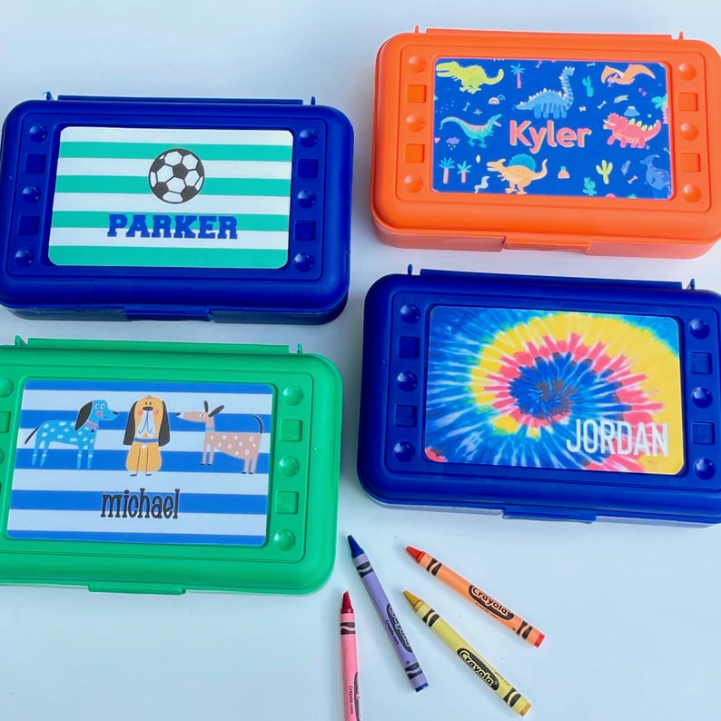 Personalized School Box Kids Children Pencil Box Craft Etsy