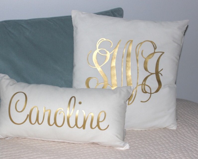 Monogram Pillow Throw Pillow Monogram Throw Pillow Home Etsy