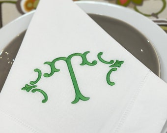 Monogram Linen Dinner Napkins - Personalized Napkins - Wedding Gift - Shower Gift - Rehearsal Dinner