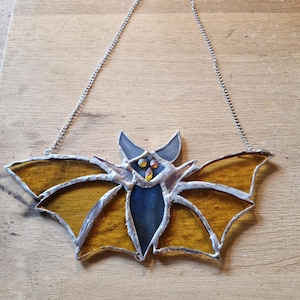 Stained Glass Halloween Bat