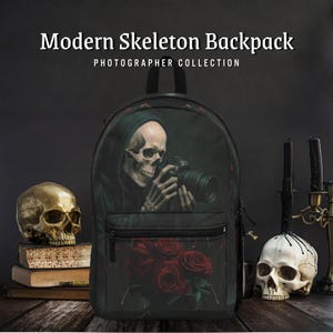 Nowoczesny plecak fotograficzny Skeleton | Aparat gotycki, Dark Roses