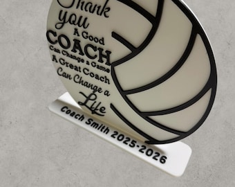 3D Printed Custom Volleyball Coach Gift