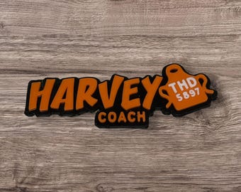 Etiqueta de nombre personalizada impresa en 3D para delantal: identificación de trabajo personalizada