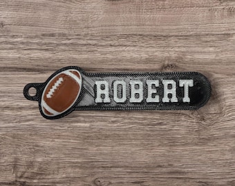 Llavero de fútbol personalizado impreso en 3D: Etiqueta de mochila personalizada