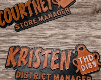 Personalized 3D Printed Name Tag for Apron: Orange Copy