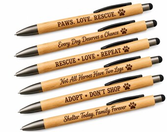 Personalized Engraved Bamboo Stylus Pens - Unique Promotional Gifts