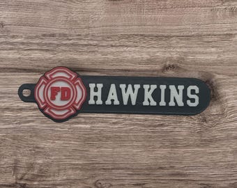 Llavero personalizado de bombero impreso en 3D: Etiqueta de mochila personalizada