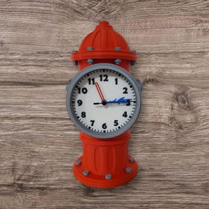Reloj de boca de incendios personalizado impreso en 3D: regalo para bomberos, esfera maltesa personalizada