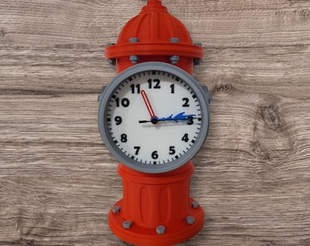 Reloj de boca de incendios personalizado impreso en 3D: regalo para bomberos, esfera maltesa personalizada