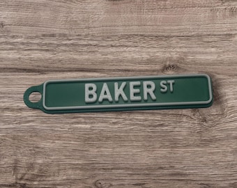 Llavero personalizado con etiqueta de nombre impresa en 3D: dije de mochila