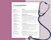 New Grad Nurse Resume Template for Canva | 1 & 2 Page RN CV with Cover Letter