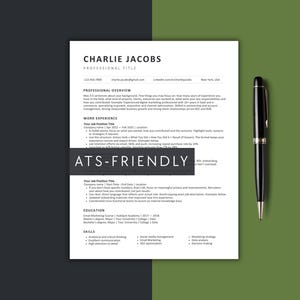 ATS-Friendly Executive Resume Template | Canva + Google Docs Resume Builder | Professional C-Level CV + Cover Letter