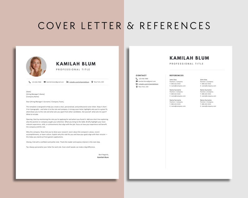Photo Resume Template for Customer Service | Canva CV | Hospitality ...