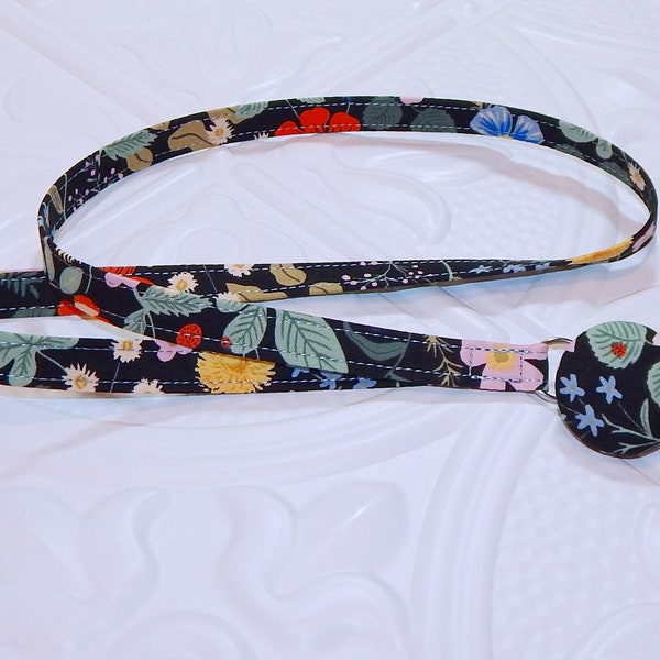 Rifle Paper Fabric Lanyard With Badge Reel, Breakaway Lanyard, Teacher Lanyard With Id Holder