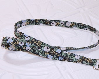 Breakaway Floral Cotton Lanyard With Swivel Clasp Rifle Paper Flower Print