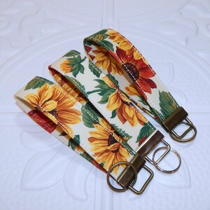 Sunflower Keychain Wristlet For Keys