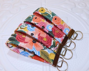 Floral Key Fob Wristlet Keychain For Women