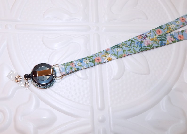 Lanyard With Retractable Id Holder Rifle Paper Co Wildflowers Choose Breakaway Lanyard Or Regular