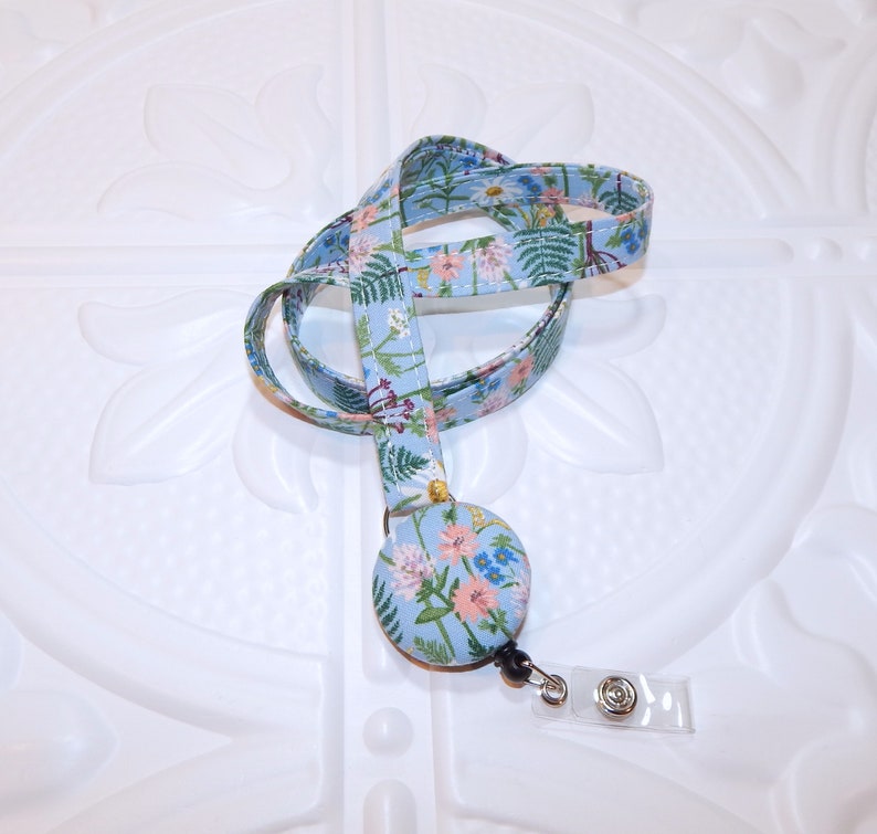Lanyard With Retractable Id Holder Rifle Paper Co Wildflowers Choose Breakaway Lanyard Or Regular