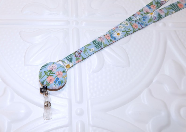 Lanyard With Retractable Id Holder Rifle Paper Co Wildflowers Choose Breakaway Lanyard Or Regular