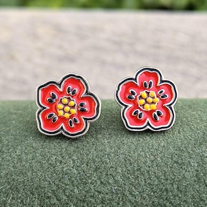 KENZO Paris Boke Flower Stud Earrings - Etsy