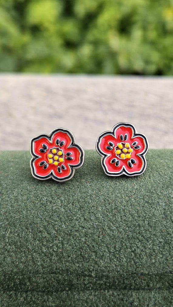 KENZO Paris Boke Flower Stud Earrings - Etsy
