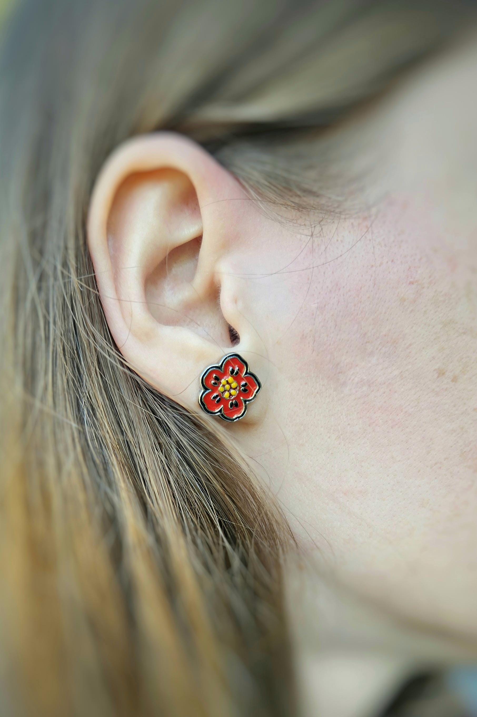 KENZO Paris Boke Flower Stud Earrings - Etsy