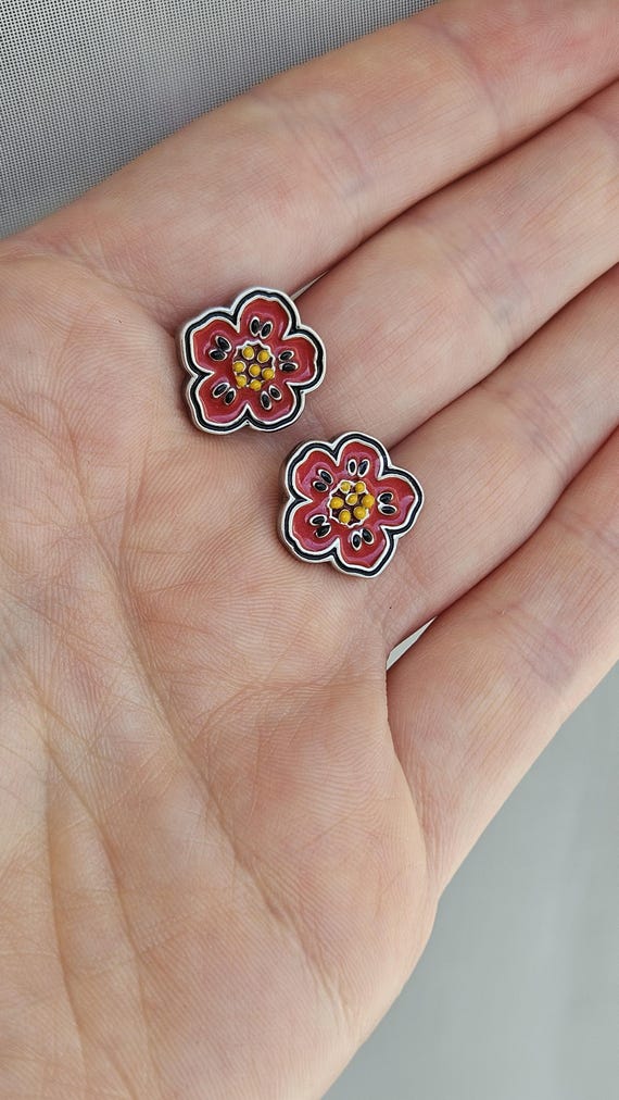 KENZO Paris Boke Flower Stud Earrings - Etsy