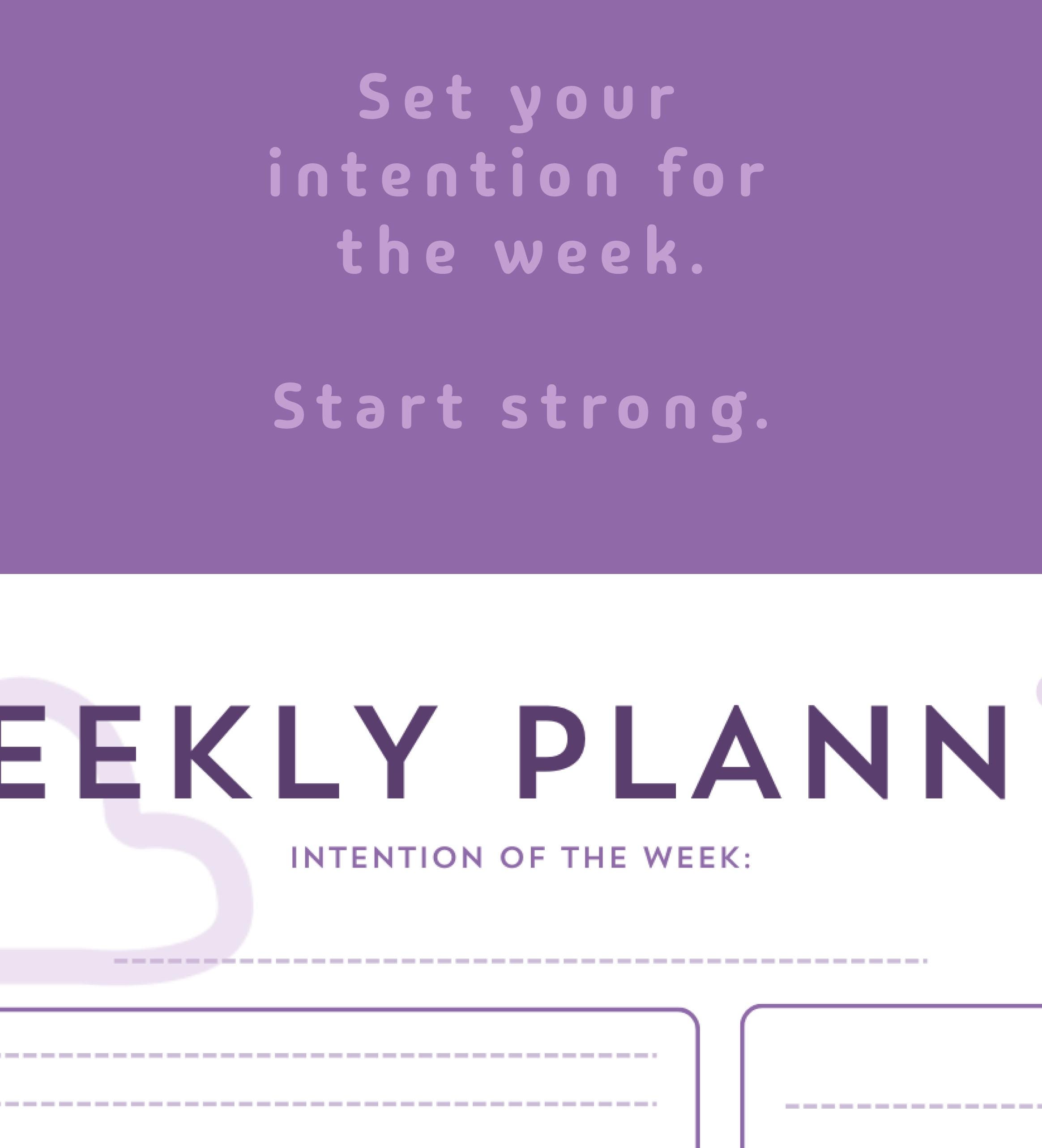 Purple Clouds Weekly Planner – Printable and Digital (PDF and PNG) - Etsy
