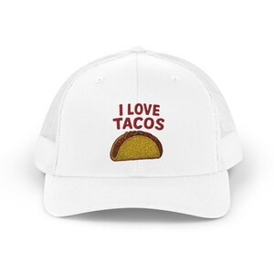 Taco Love Snapback Trucker Cap, Funny Hat, Gift for Taco Lovers, Summer Accessory, Foodie Cap, Casual Outdoor Headwear