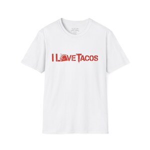 T-Shirt with Taco Love Design, Fun Gift for Foodies, Casual Wear, Summer Vibes, Great for Taco Tuesday, Unisex Apparel