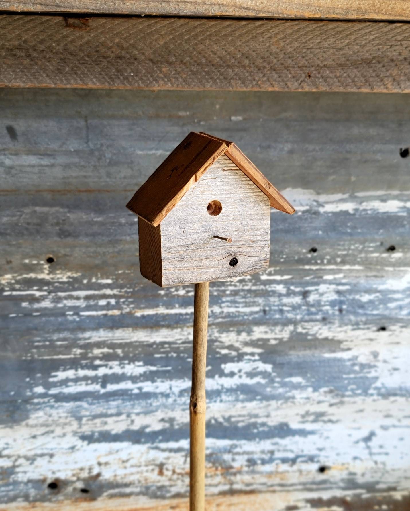 Custom birdhouse on a stake,wooden birdhouse,birdhouse decor,garden