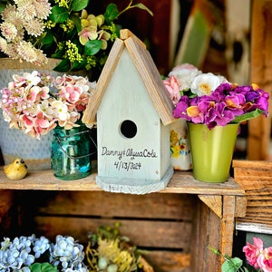 Outdoor Custom birdhouse,mothers day custom garden gift,outdoor handmade birdhouse,modern birdhouse,personalized gift,birthday garden gift