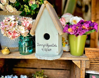 Outdoor Custom birdhouse,mothers day custom garden gift,outdoor handmade birdhouse,modern birdhouse,personalized gift,birthday garden gift