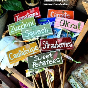 garden stakes,children&#39;s garden,vegetable labels,custom garden markers,outdoor garden stakes,school garden sign,birthday gift,gardening gift