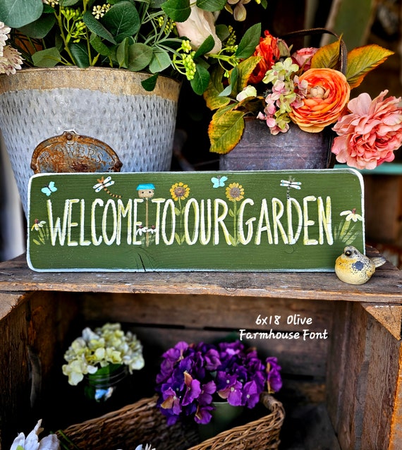 Welcome to my garden sign,wall hanging,rustic wood sign,outdoor garden decor,custom garden gift,wooden yard sign,hanging sign,outdoor sign