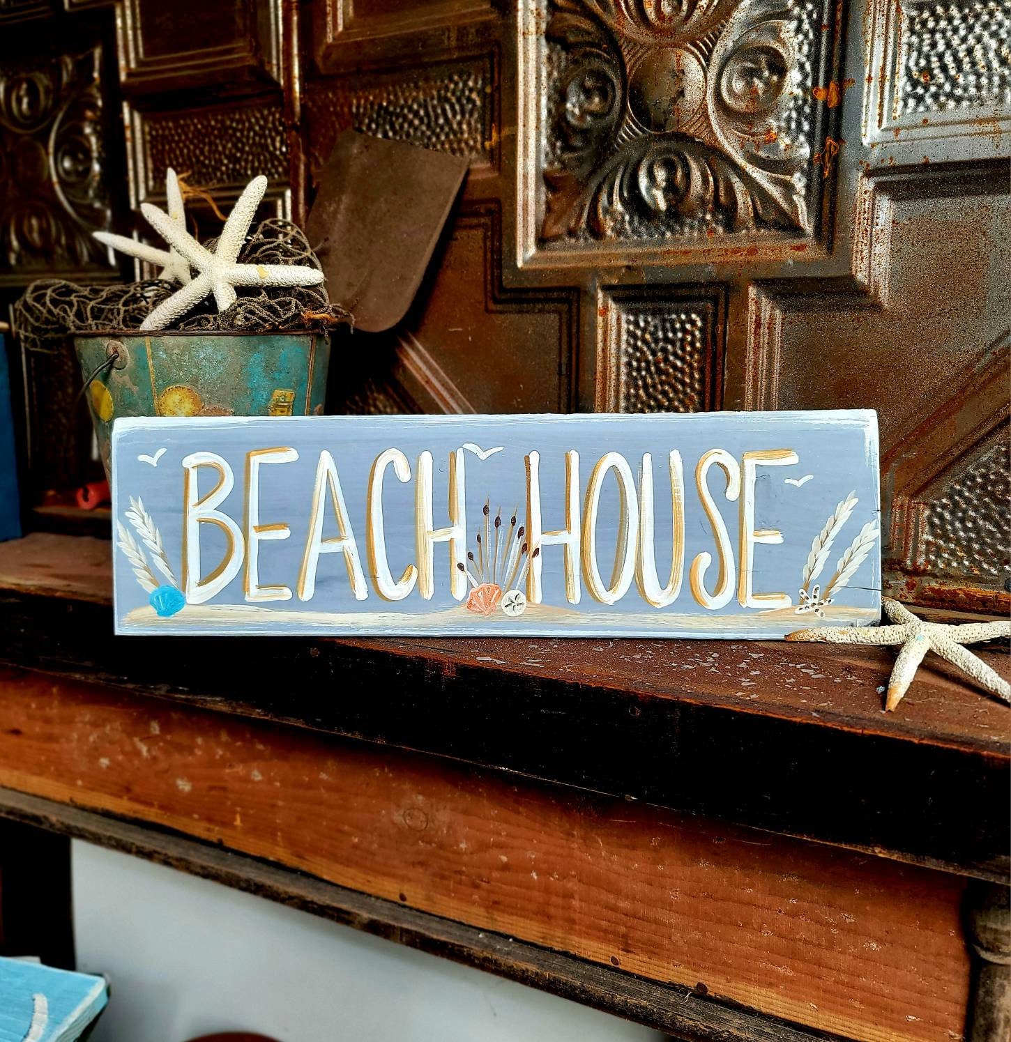 Beach house sign,rustic beach signs,beach decor,seaside decor,summer