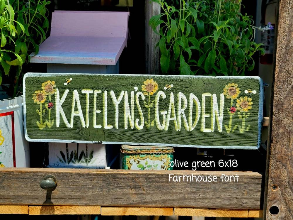 Custom signs for outdoor, garden gift,custom yard sign,custom wood