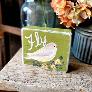 Hand Painted shelf sitter,small wooden sign for home,spring garden gift,custom wood sign,hand painted sign,gift for her,personalized wood