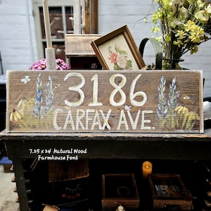 Hanging wooden address sign,custom house sign,number address sign,business sign,new home wood sign,realtor gift,wood door hanger,garden sign