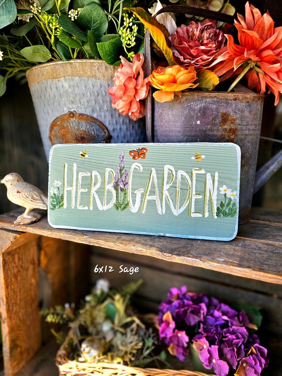 Herb garden,garden gift,garden decor,rustic sign wood,outdoor custom sign,custom garden sign,personalize garden sign,outdoor garden sign