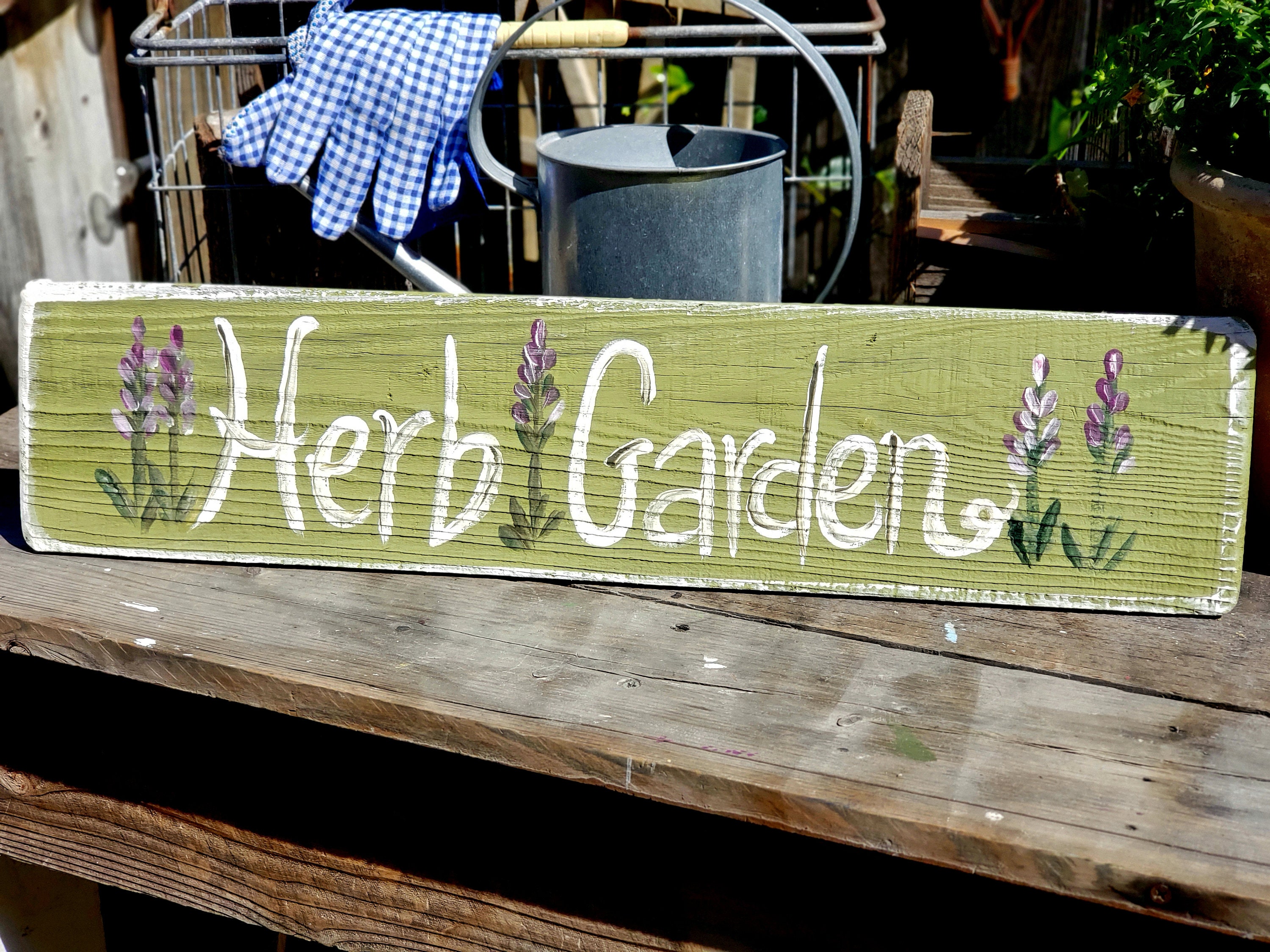 Herb garden wood sign,garden gift,garden signs,rustic sign wood,fathers