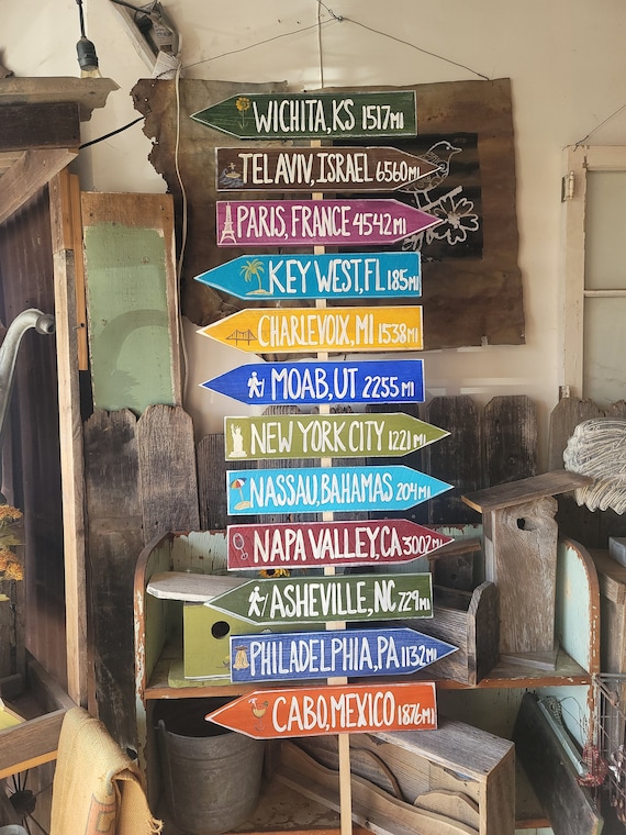 Custom Wood Arrow Sign: Hand-painted Directional Garden Decor