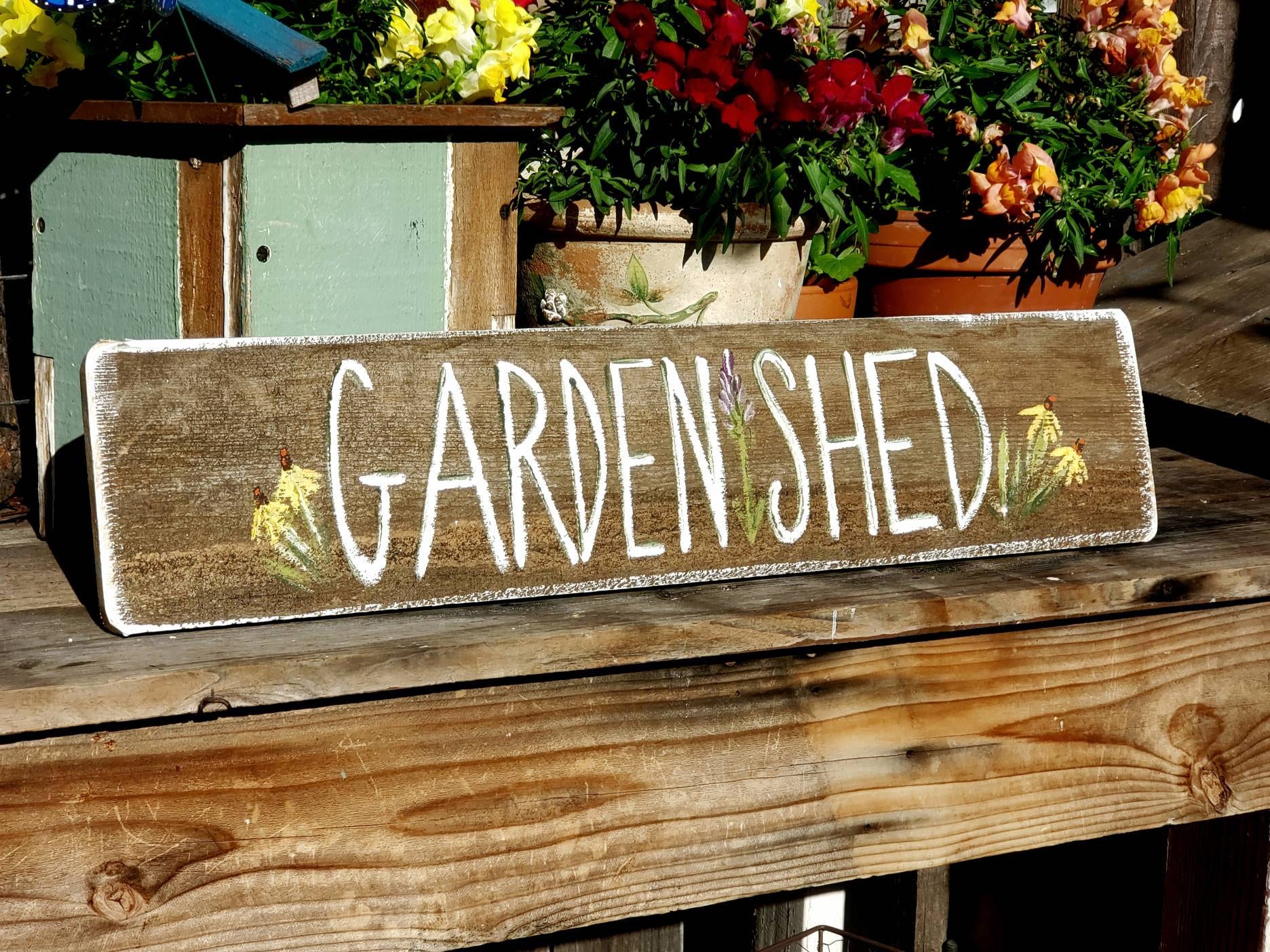Garden shed sign,garden gift,wooden garden sign,rustic
