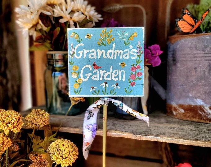 Custom garden marker,childrens garden stake,grandparent gift,custom sign outdoor,outdoor garden gift,personalized garden sign,birthday gift