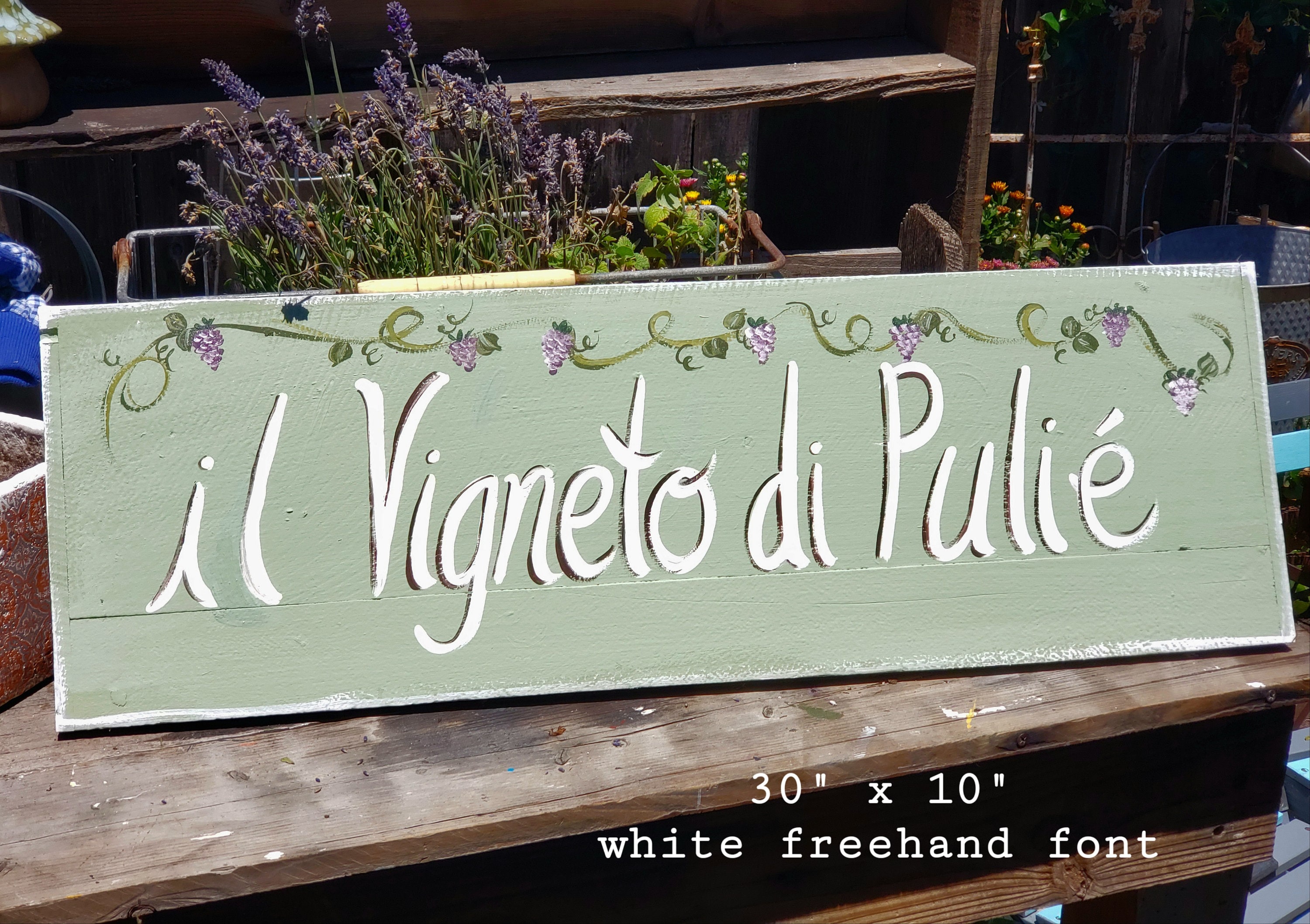 Large custom outdoor/indoor wood sign for home and garden. Handpainted and designed by you