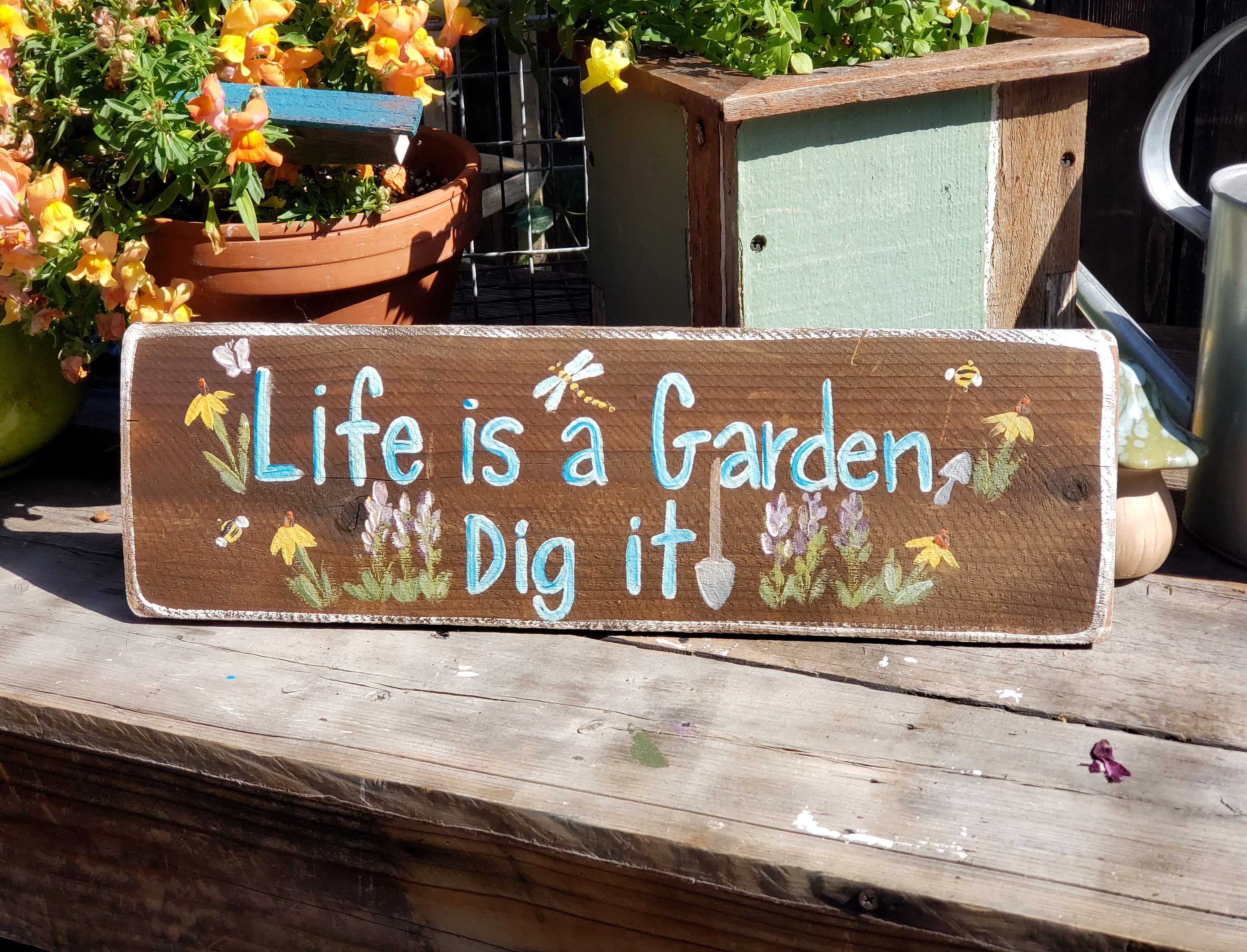 custom sign outdoor,personalize sign outdoor,unique home decor,garden