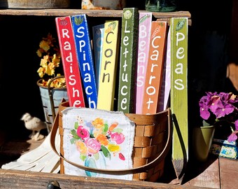 Handmade Garden Markers,custom outdoor garden stake,vegetable markers,garden gift,16" garden labels,custom garden sign,custom garden label